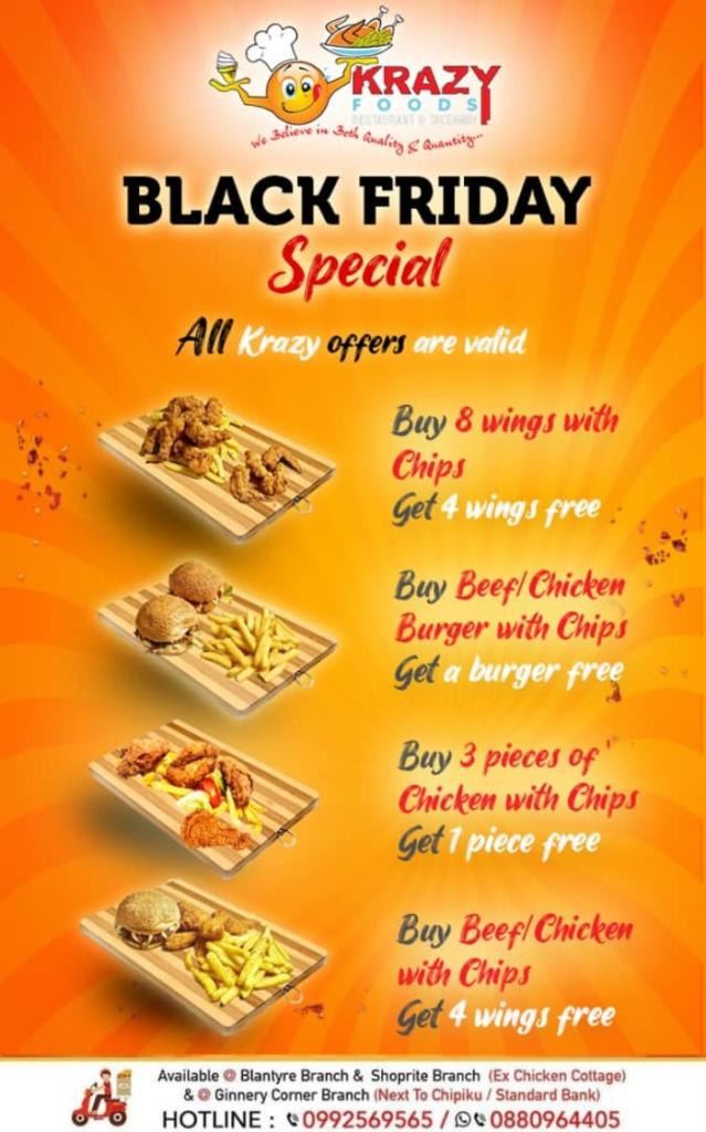  
Krazy Foods
All Specials On Off...