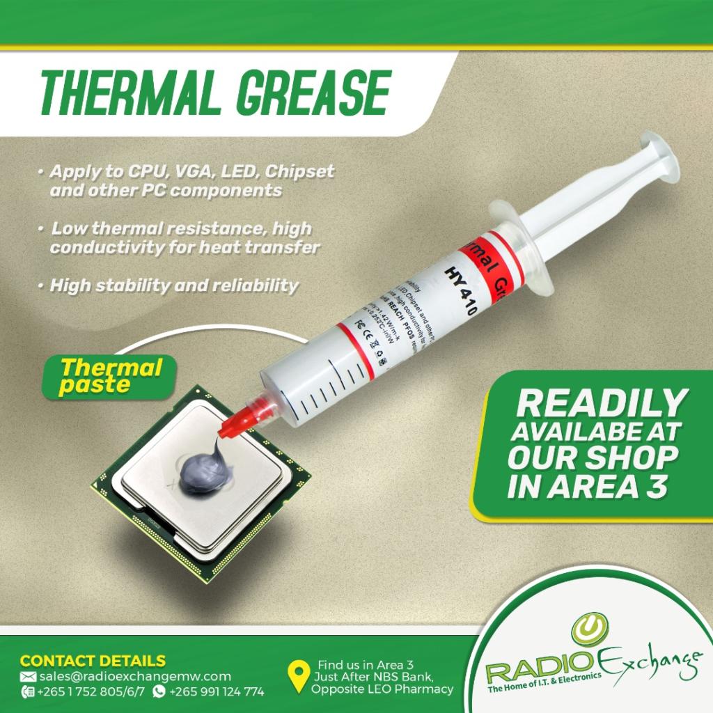 Thermal paste is a very high heat conduc...