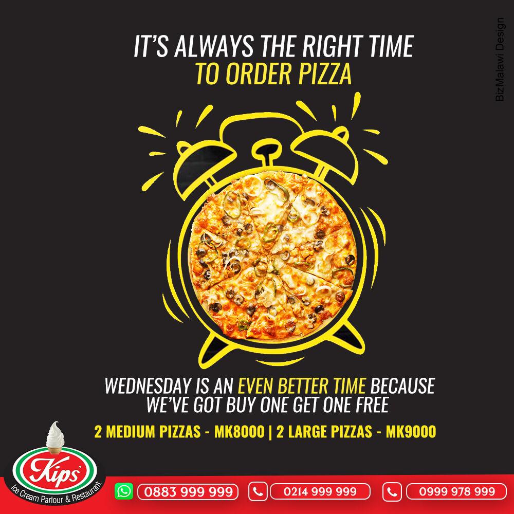 ITS WEDNESDAY!
Buy one Pizza and get on...